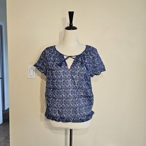 Massimo Dutti boho style blouse size M in blue